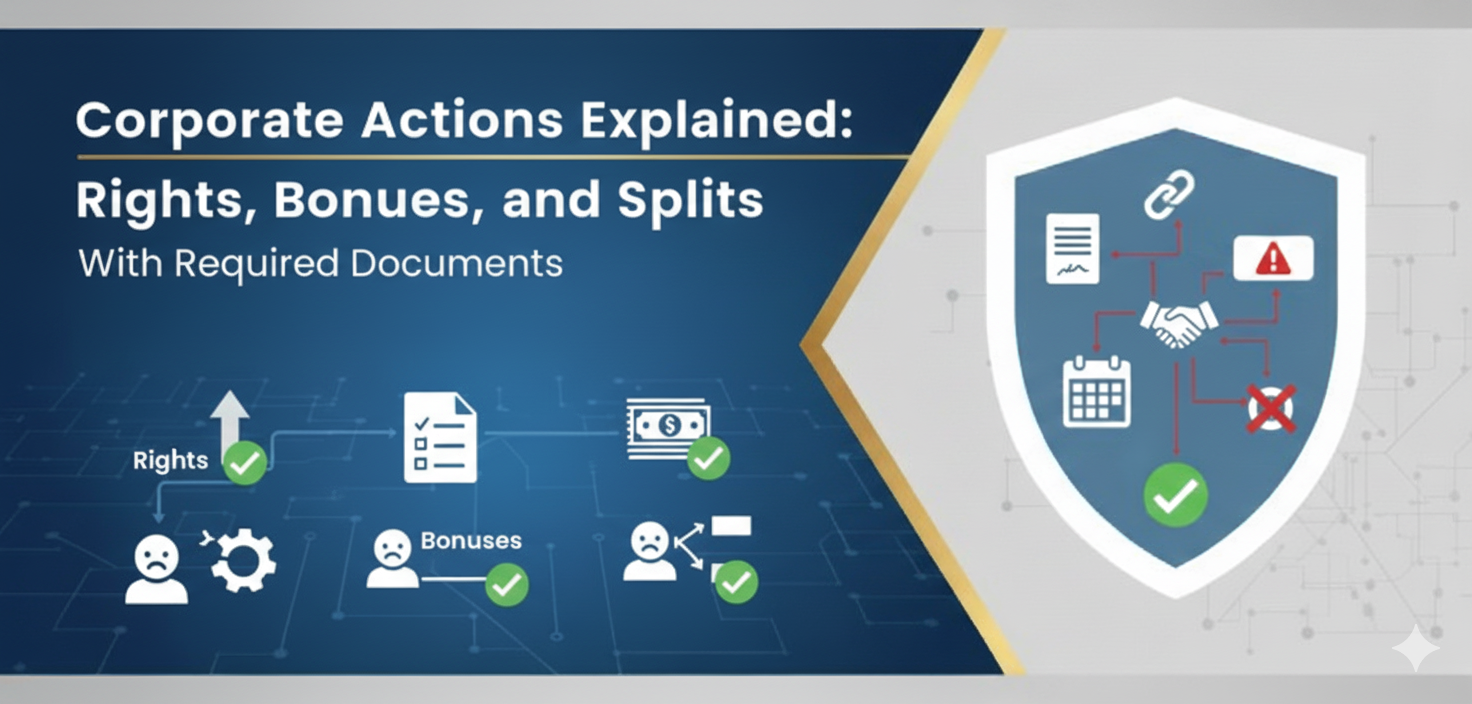 Corporate Actions Explained: Rights, Bonuses, and Splits (with Required Documents)
